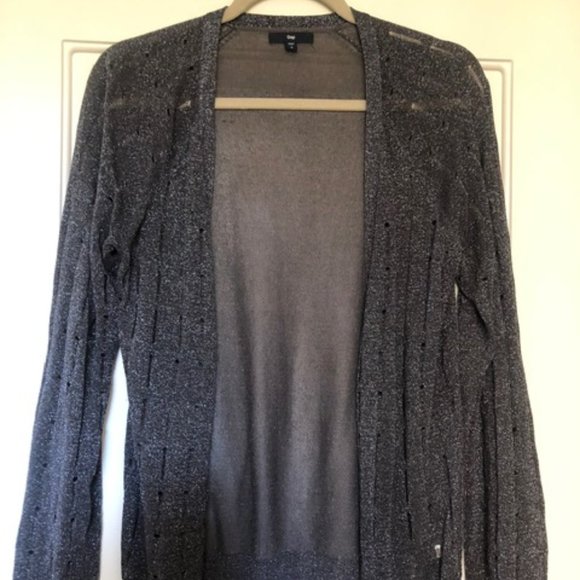 Slouchy Grey & Silver Gap Cardigan, Medium - Picture 2 of 5